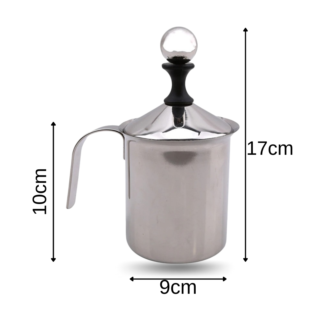 Montalatte manuale in acciaio inox 400ml - Ozerty