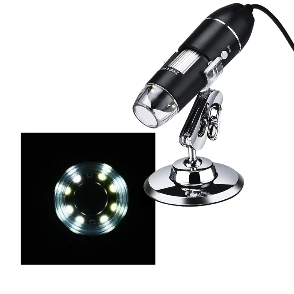 Microscopio digitale USB con LED  - Ozerty