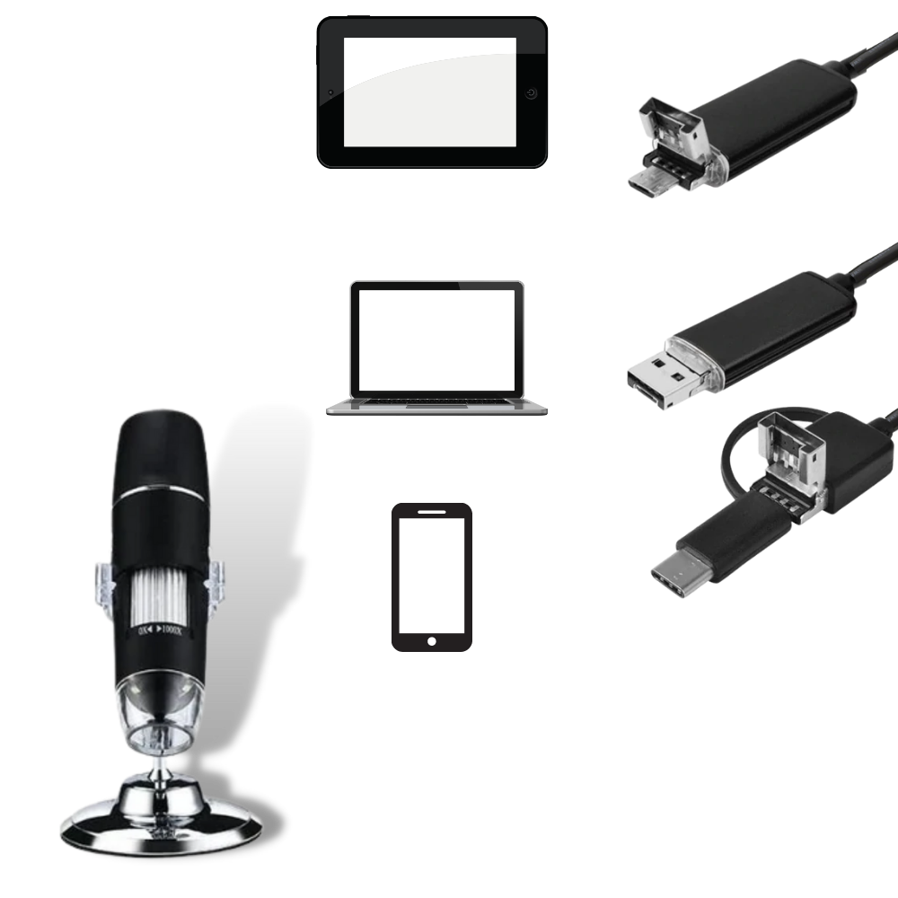 Microscopio digitale USB con LED  - Ozerty