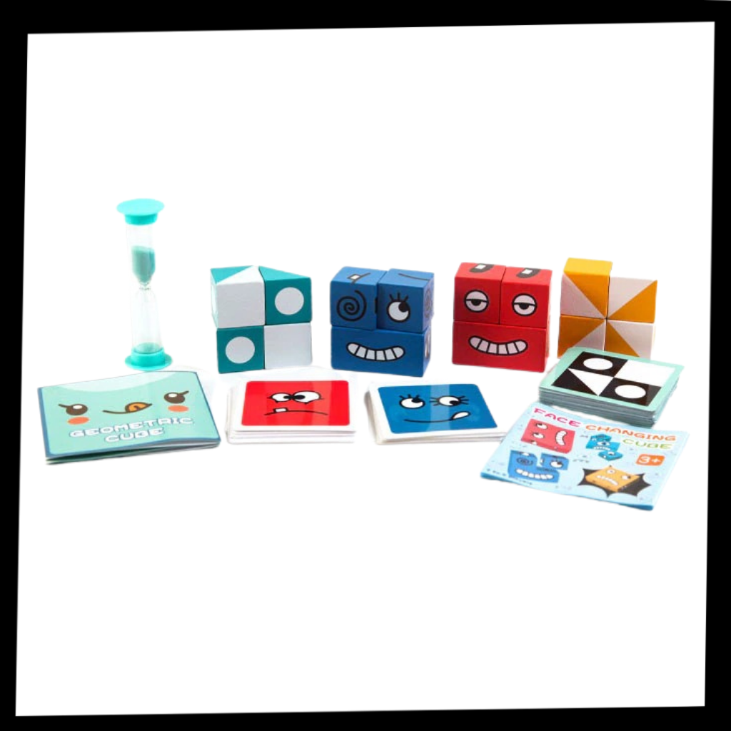 Gioco di emoji del cubo magico Montessori - Ozerty