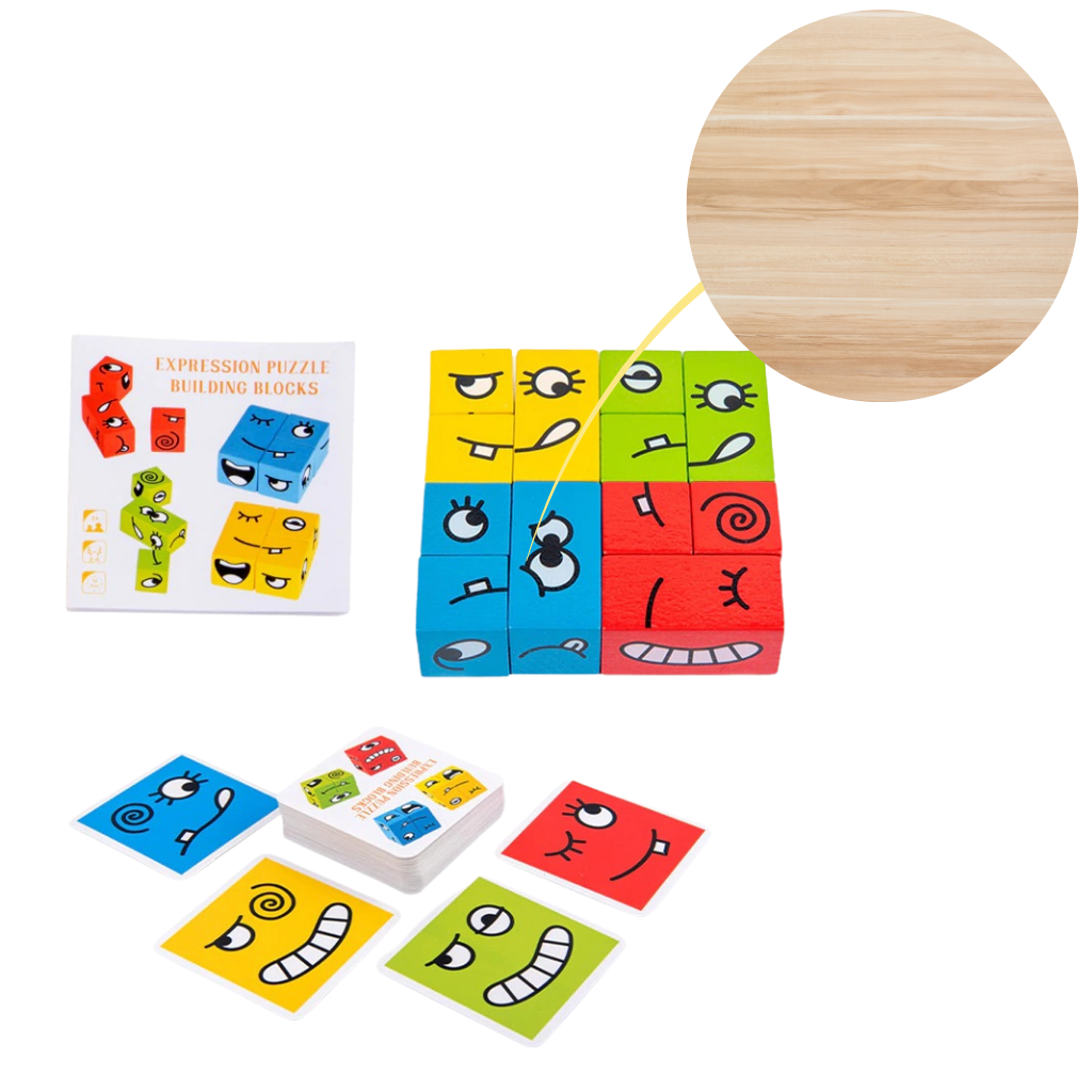 Gioco di emoji del cubo magico Montessori - Ozerty