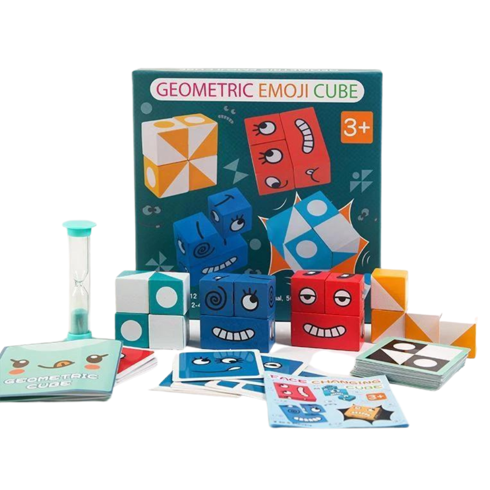Gioco di emoji del cubo magico Montessori - Ozerty