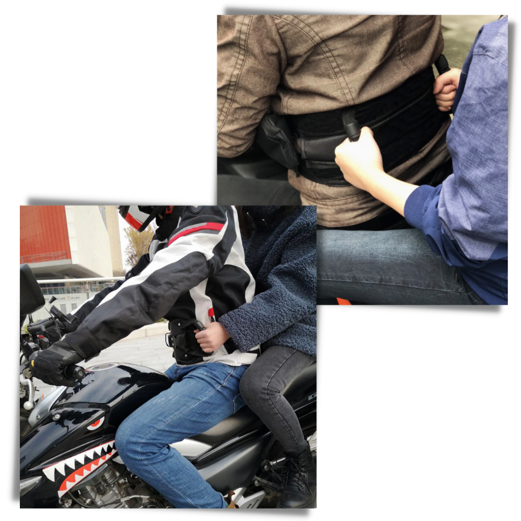 Cintura di guida moto per la tenuta del passeggero