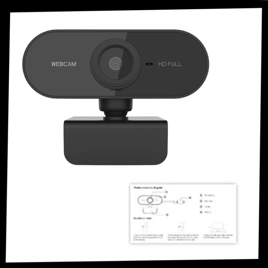 Webcam USB HD 1080p rotante con microfono - Ozerty