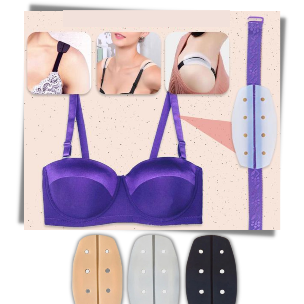 1 Paio di protezioni in silicone antiscivolo per le spalline del reggiseno