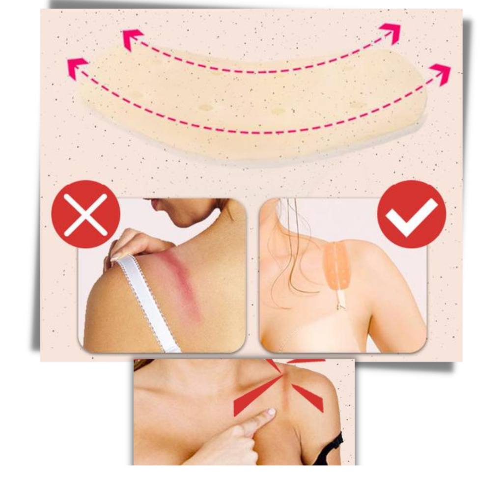 1 Paio di protezioni in silicone antiscivolo per le spalline del reggiseno - Ozerty