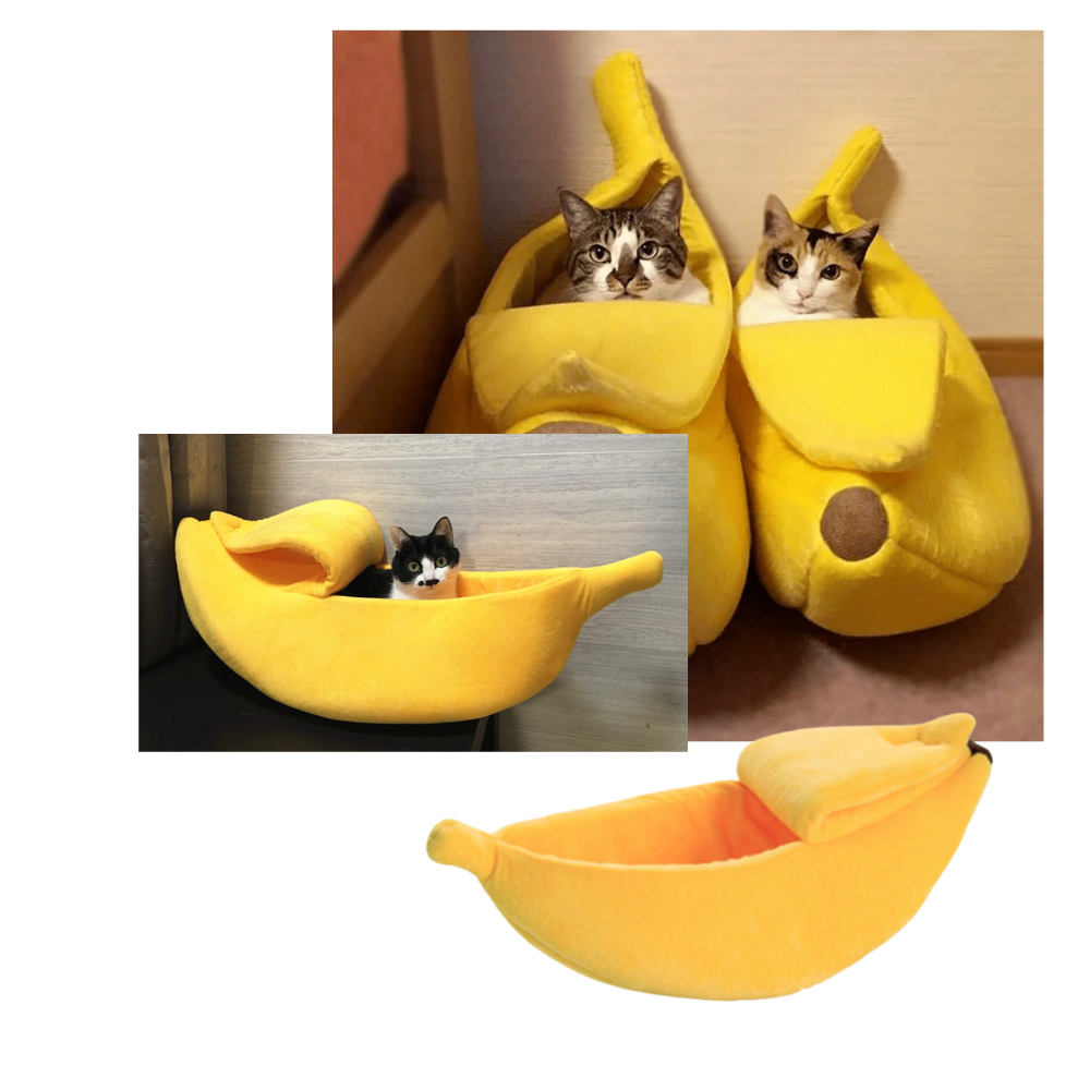 Letto per animali a forma di banana