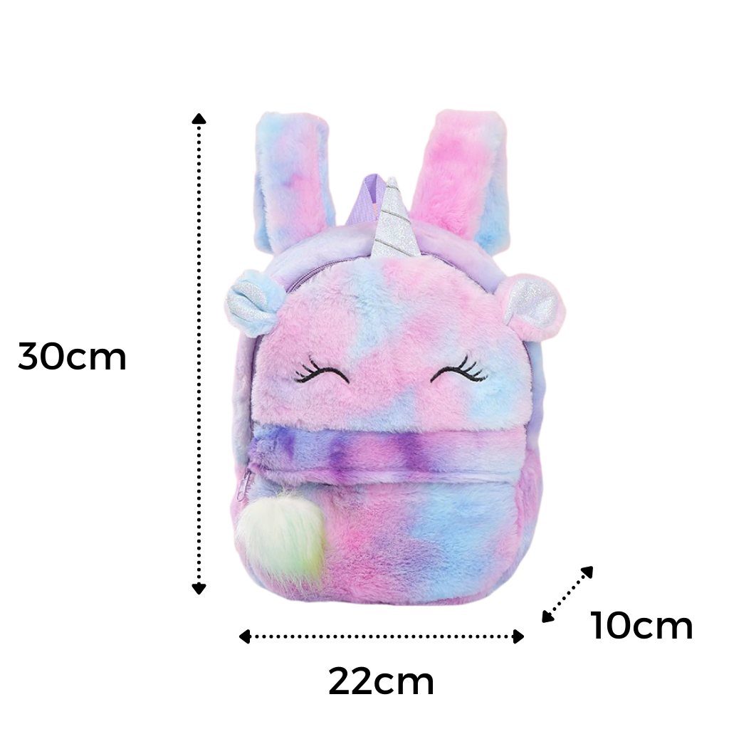 Zaino da ragazza con unicorno di peluche - Ozerty
