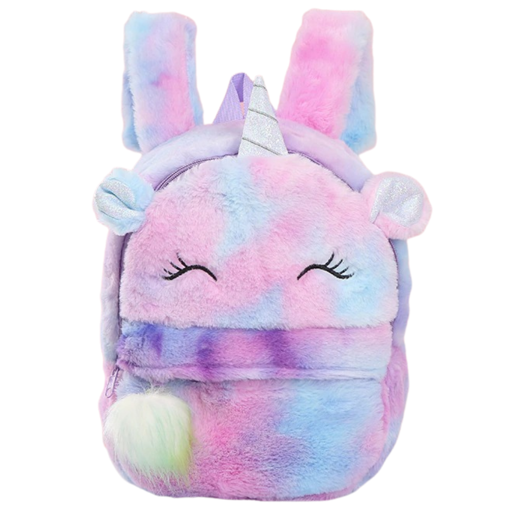 Zaino da ragazza con unicorno di peluche - Ozerty