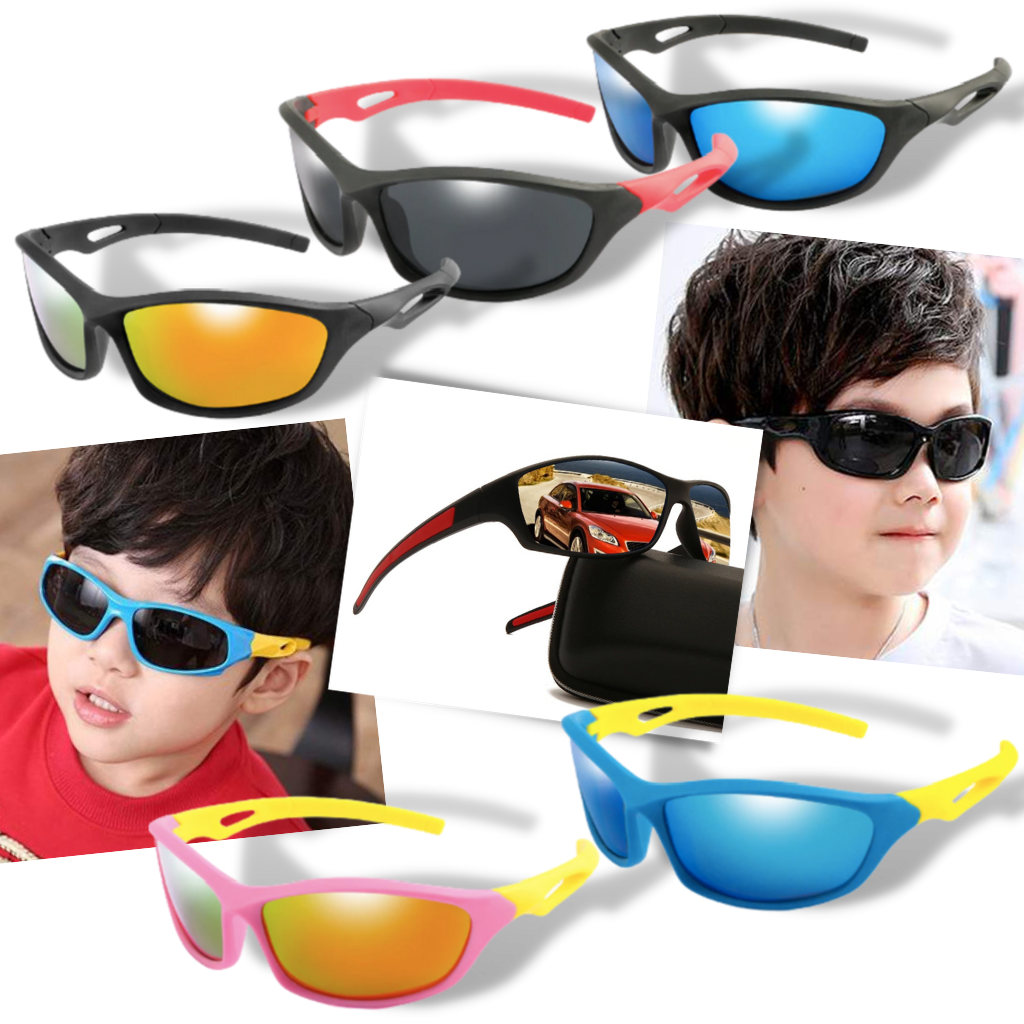 Occhiali da sole sportivi polarizzati per bambini con cinturino - Ozerty