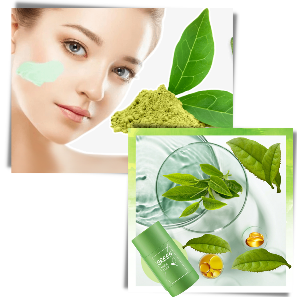 Maschera di tè verde pulizia profonda per rimuovere i pori e i comedoni - Ozerty