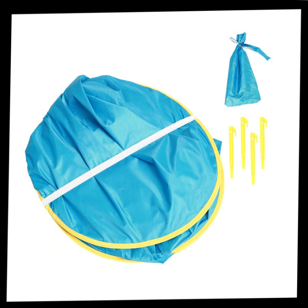 Tenda da spiaggia portatile per bambini con mini piscina - Ozerty