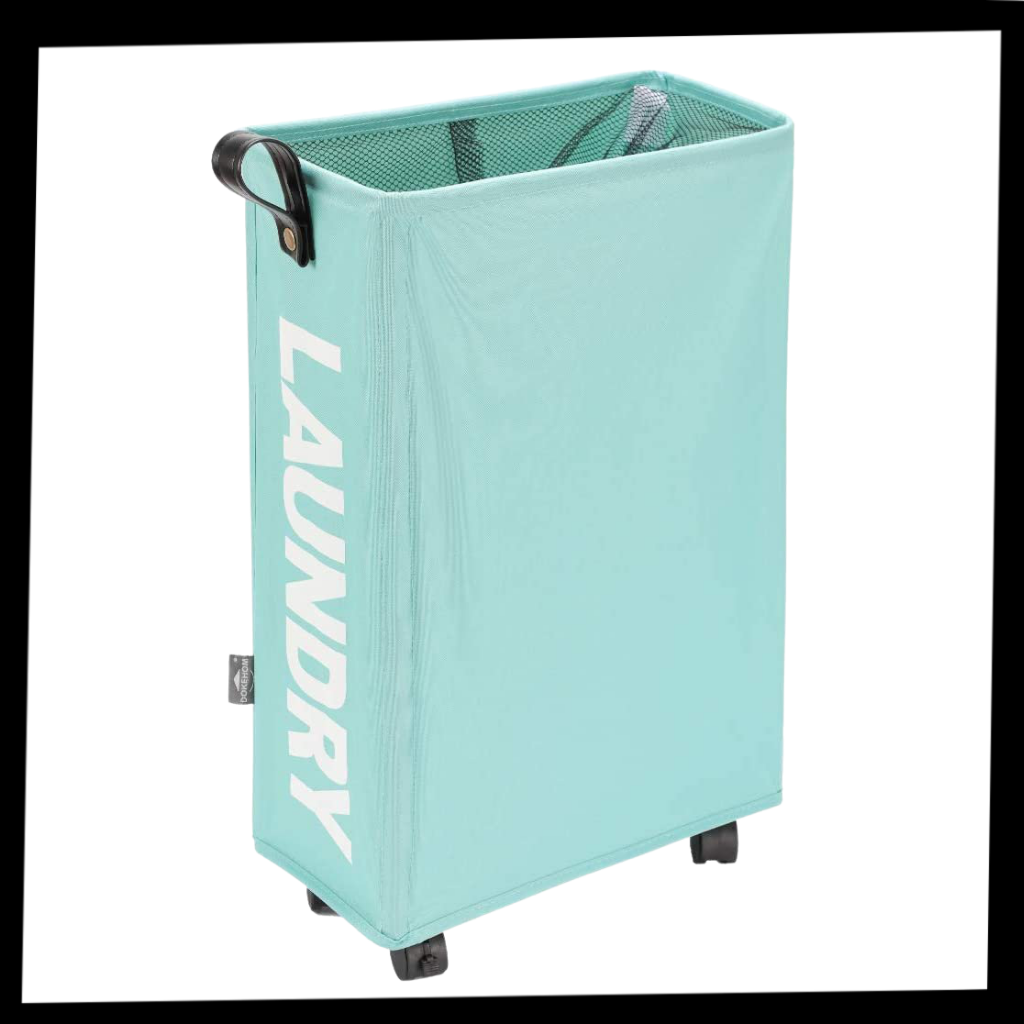 Cestino da bucato portatile con ruote - Ozerty