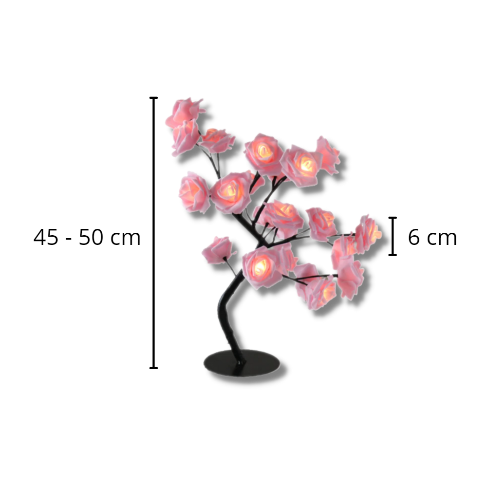 Deliziosa lampada ad albero di rose - Ozerty