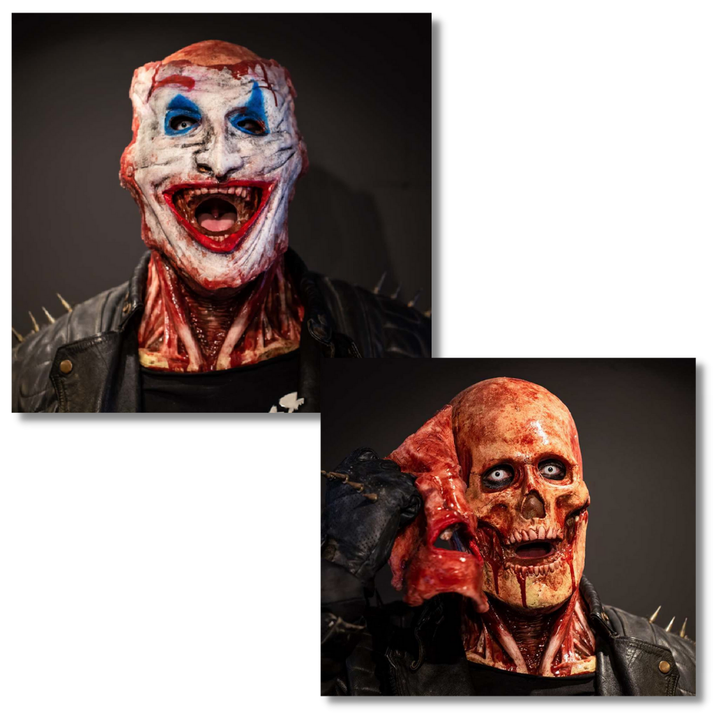 Maschera doppia realistica di Halloween Horror  - Ozerty