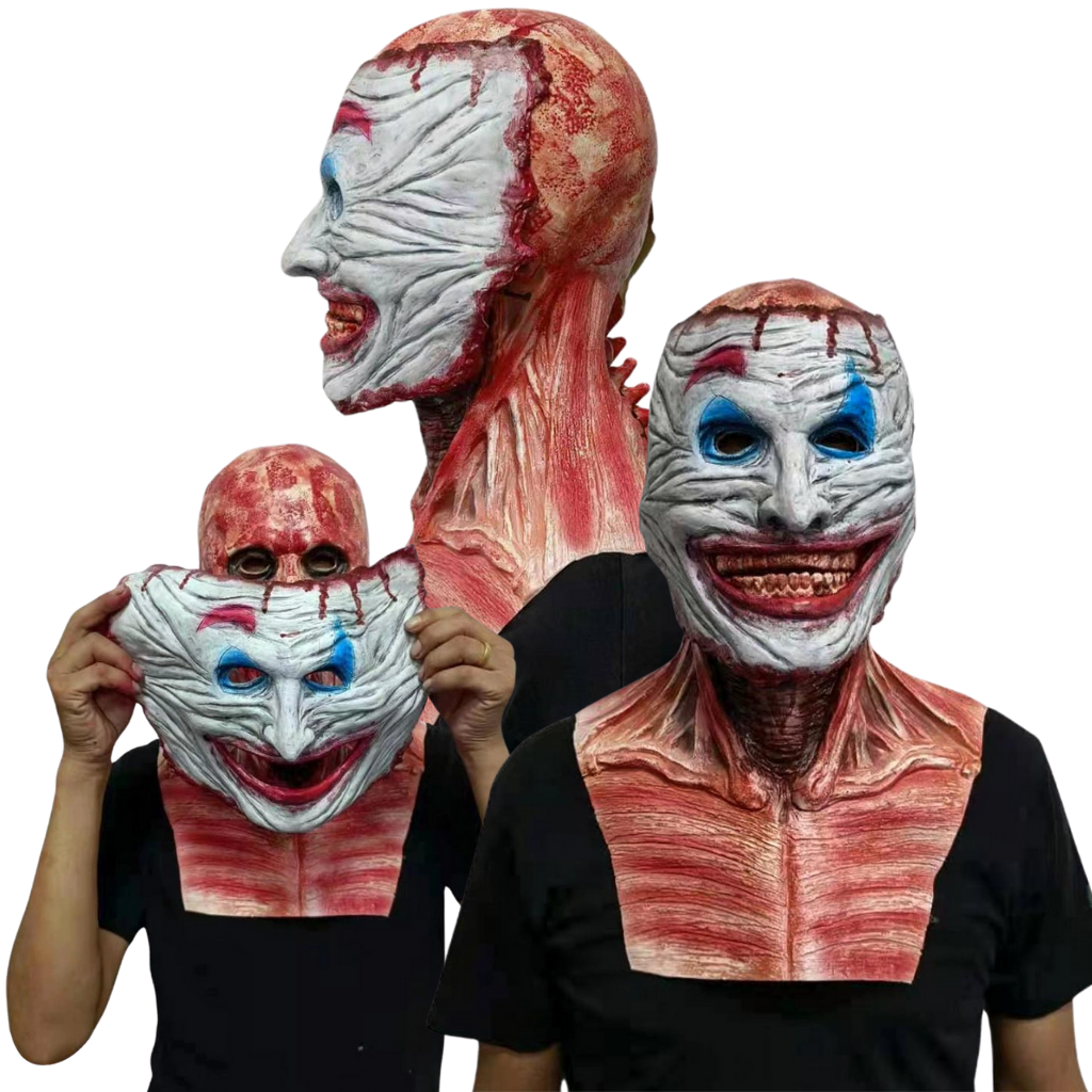 Maschera doppia realistica di Halloween Horror  - Ozerty