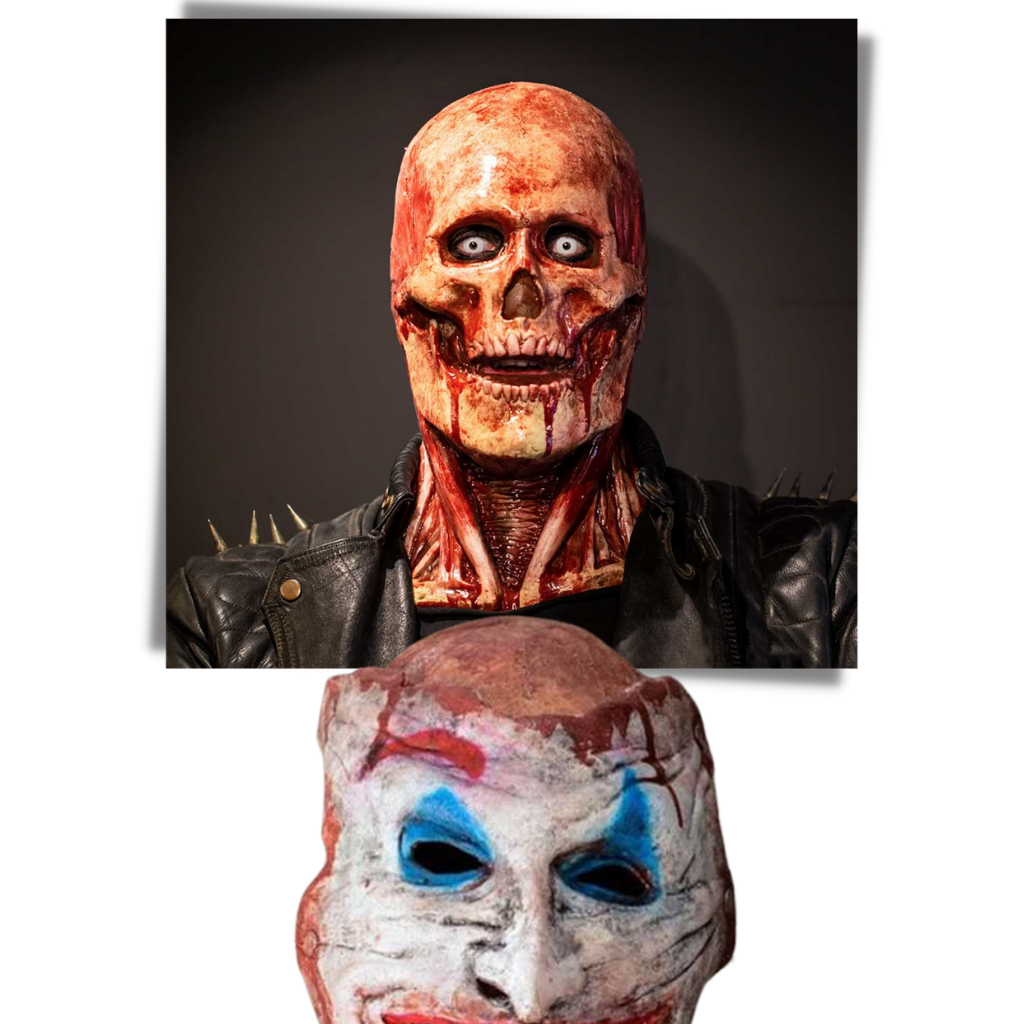 Maschera doppia realistica di Halloween Horror  - Ozerty