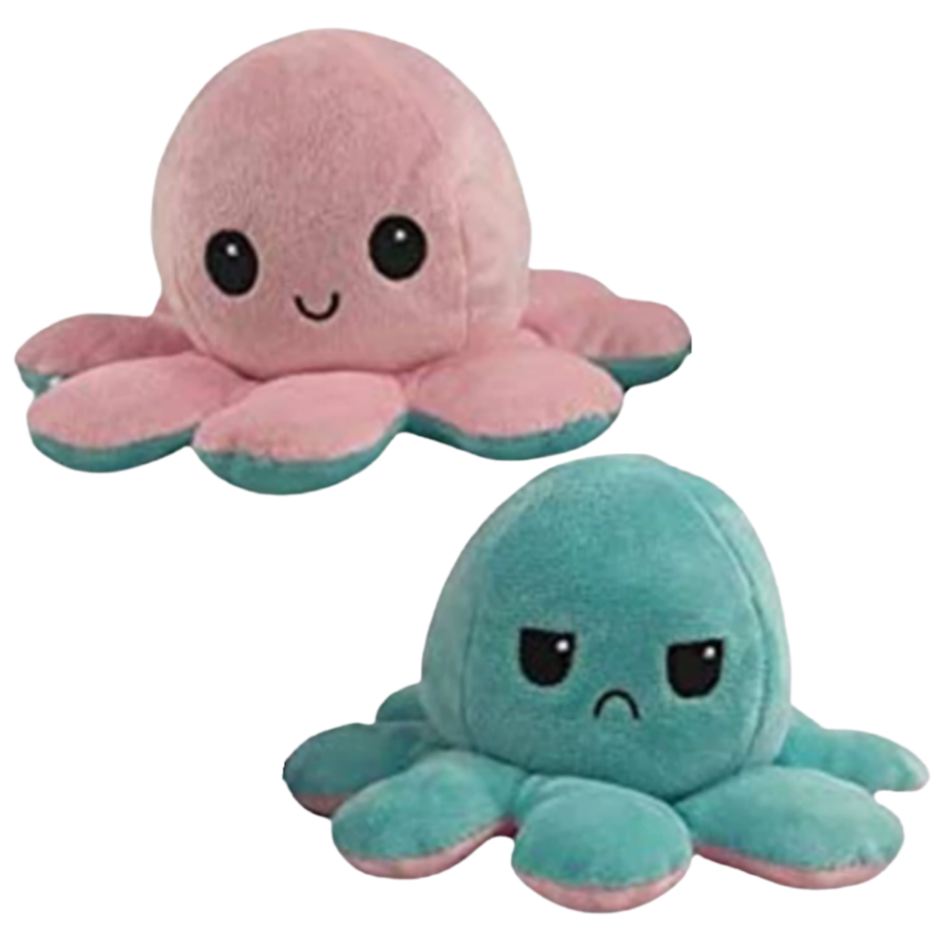 Mini polpo di peluche reversibile
