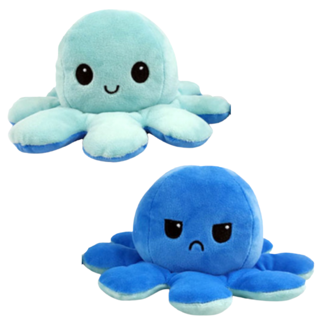 Mini polpo di peluche reversibile