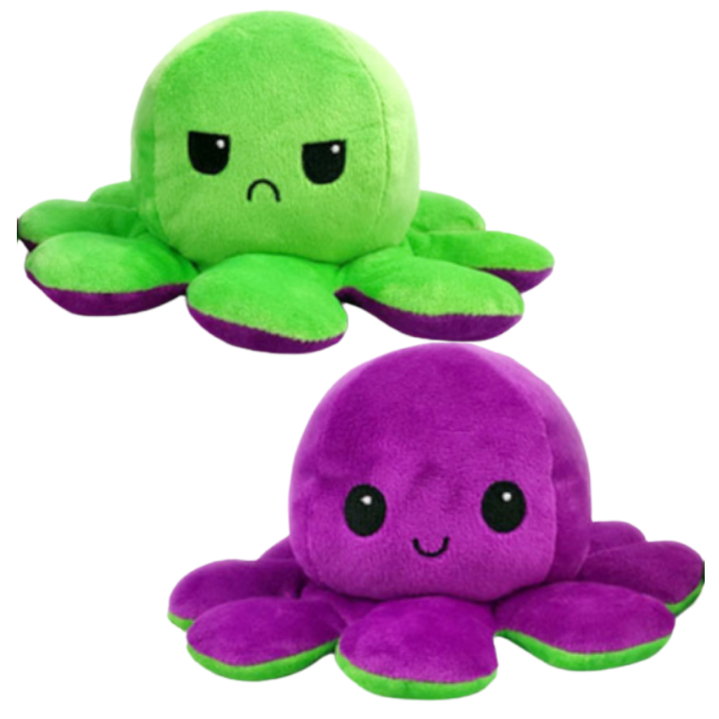 Mini polpo di peluche reversibile