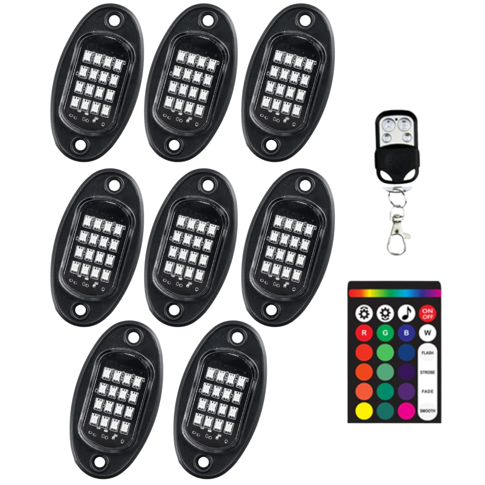 Confezione da 8 luci RGB per veicoli - Ozerty