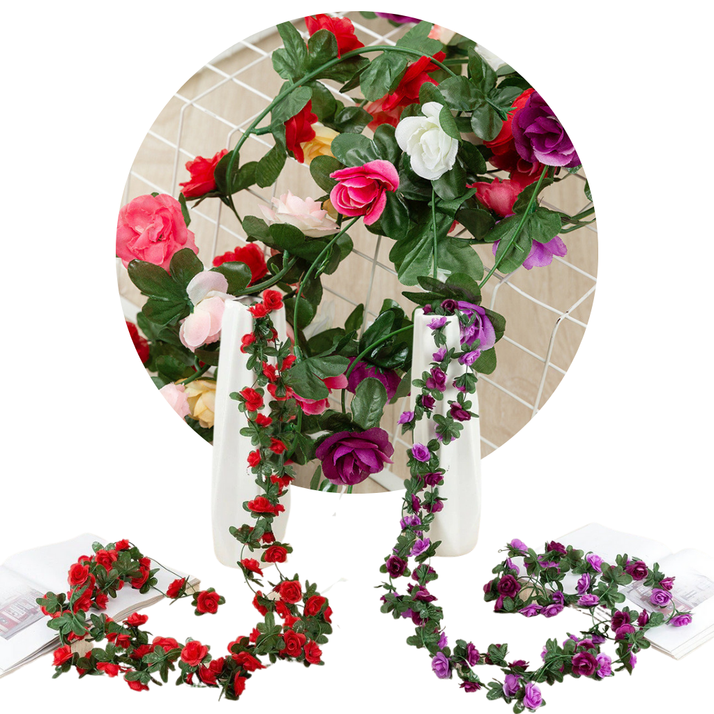 Ghirlanda di rose artificiali