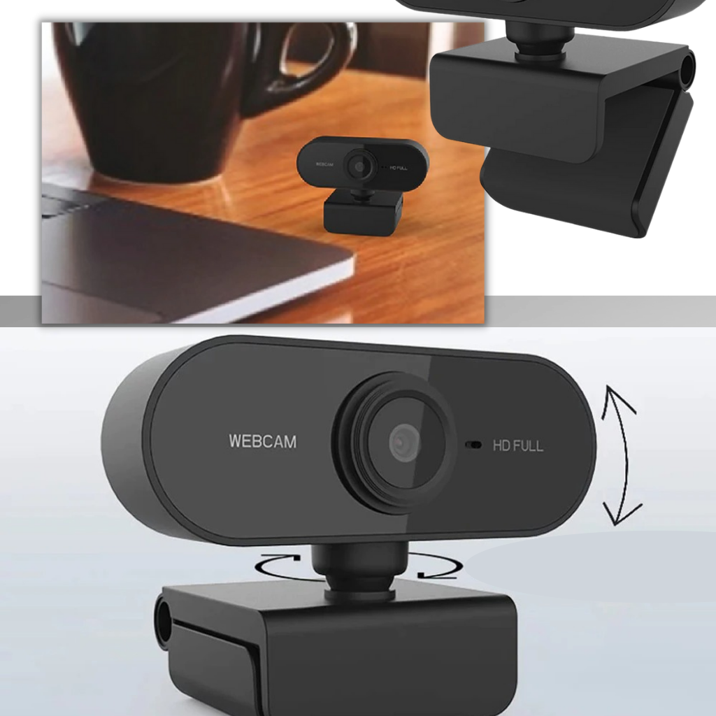 Webcam USB HD 1080p rotante con microfono - Ozerty