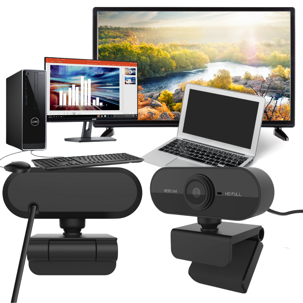 Webcam USB HD 1080p rotante con microfono - Ozerty