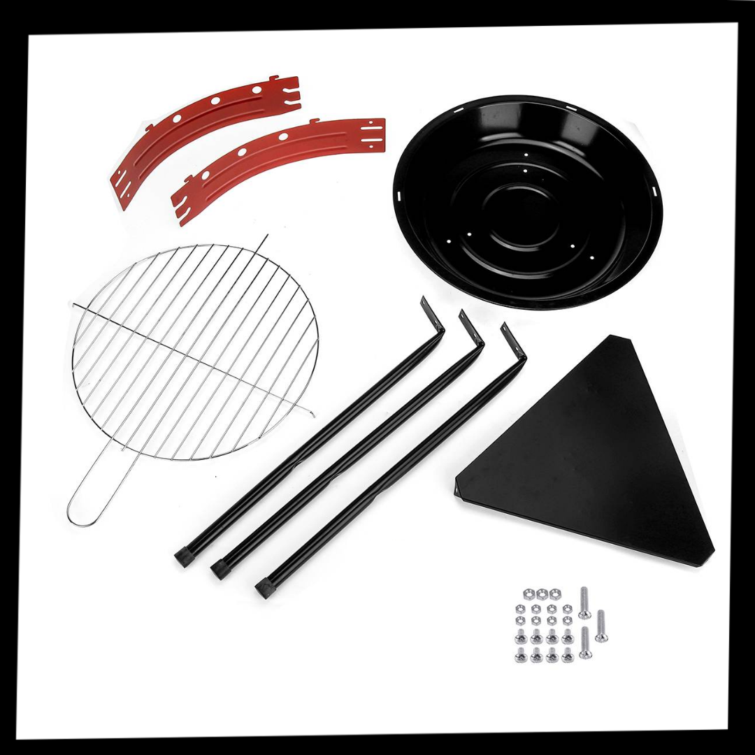 GRIGLIA A CARBONE BBQ ROTONDA PORTATILE - Ozerty
