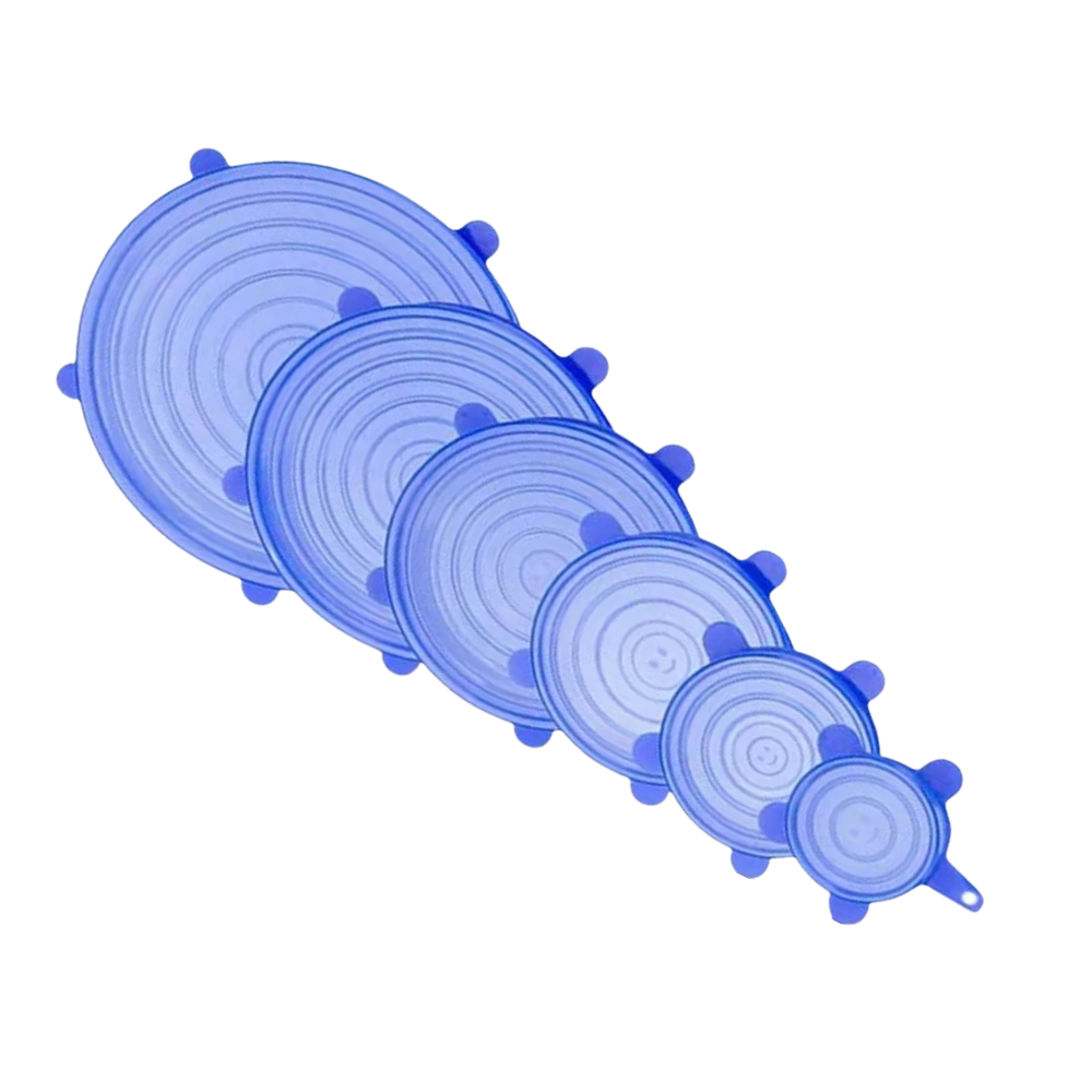 6 Pezzi Coperchi elasticizzati in silicone  - Ozerty