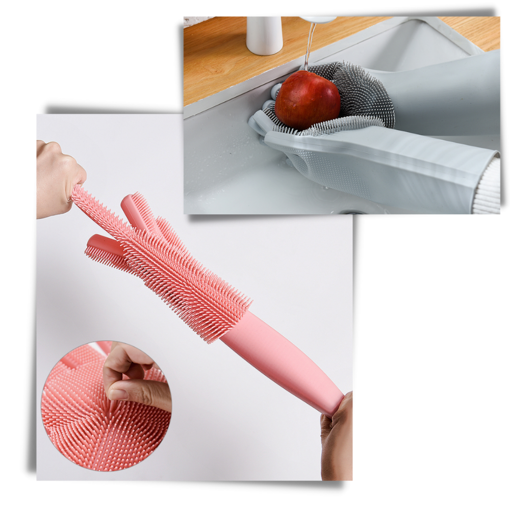 Guanti di lavaggio multiuso in silicone - Ozerty