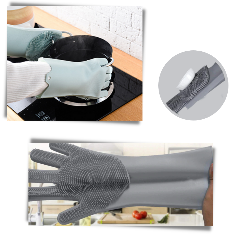 Guanti di lavaggio multiuso in silicone