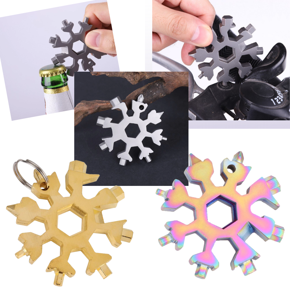 Multiutensile a fiocco di neve in acciaio inossidabile 18-in-1 - Ozerty