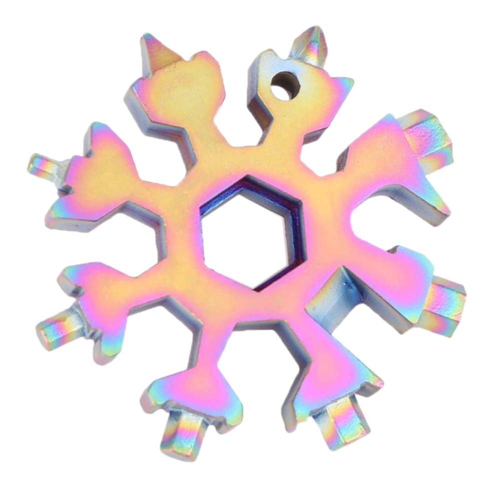 Multiutensile a fiocco di neve in acciaio inossidabile 18-in-1