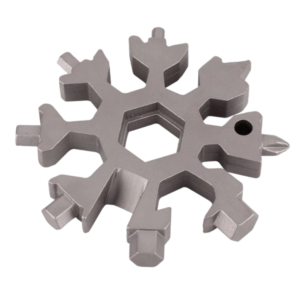 Multiutensile a fiocco di neve in acciaio inossidabile 18-in-1