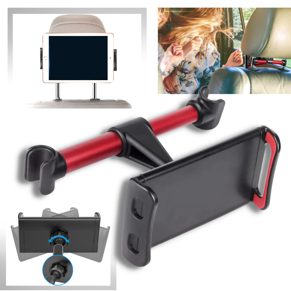 Supporto per tablet e telefono sul sedile posteriore dell'auto - Ozerty