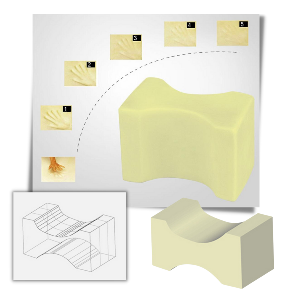 Cuscino laterale per ginocchia e gambe memory foam - Ozerty