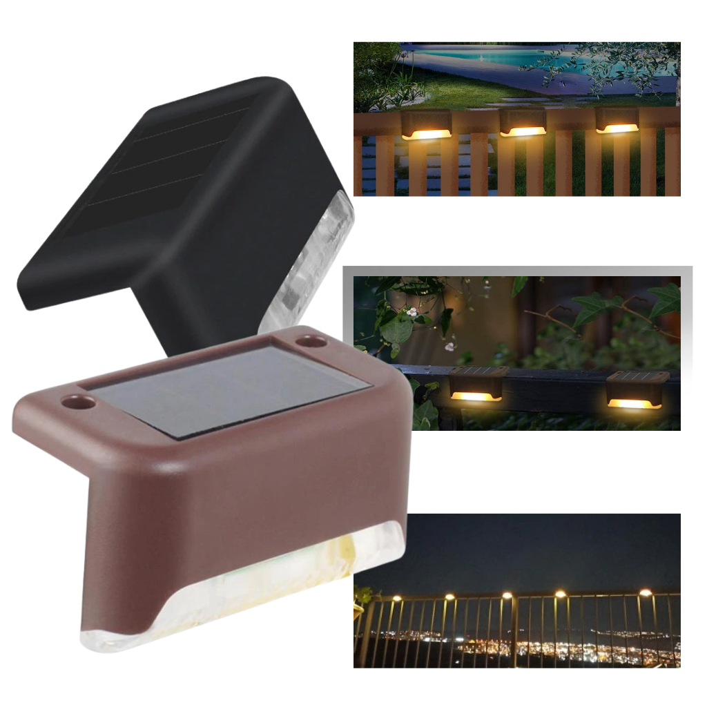 Luci LED solari per gradini (4 pezzi) - Ozerty