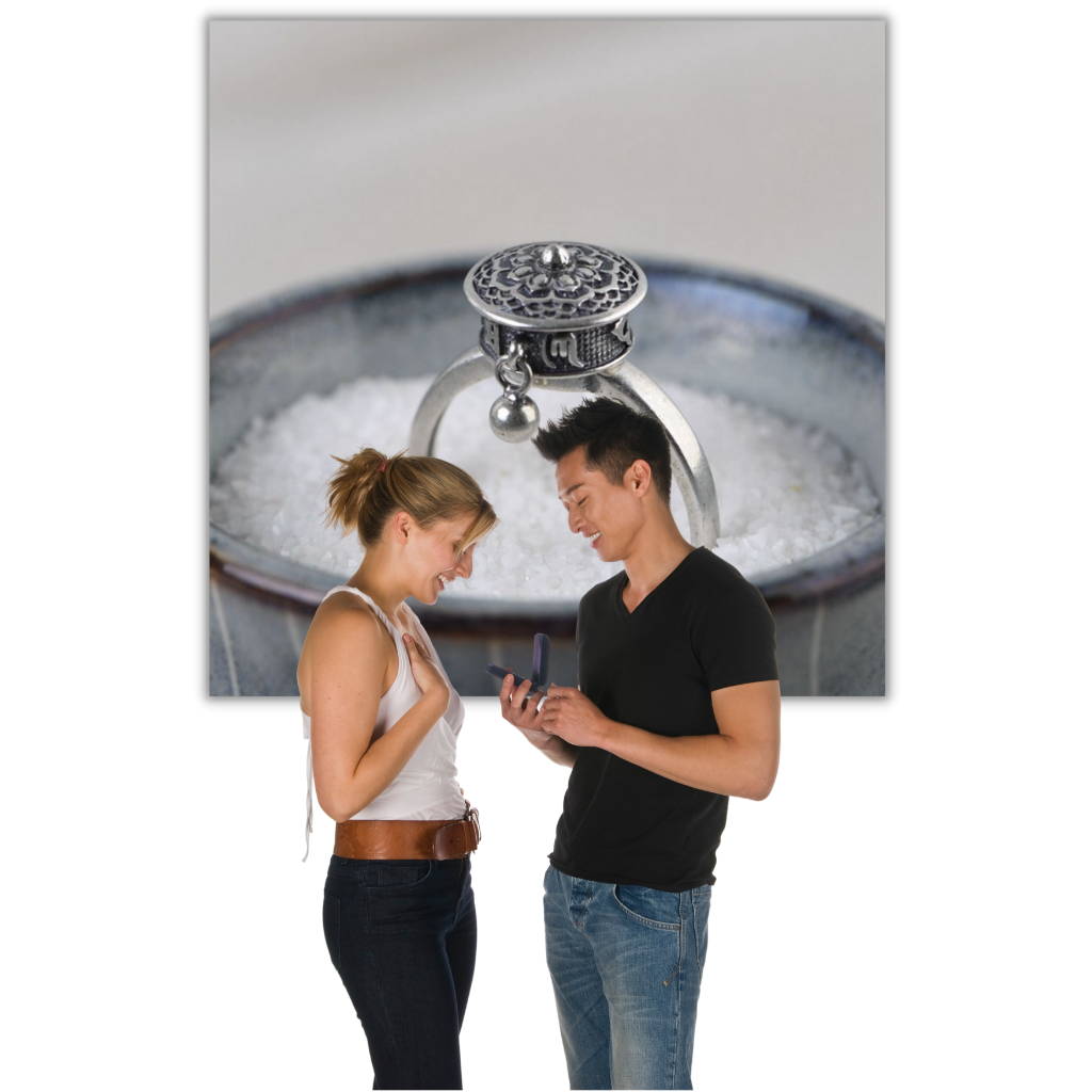 Anello con mantra buddista che gira per donne - Ozerty