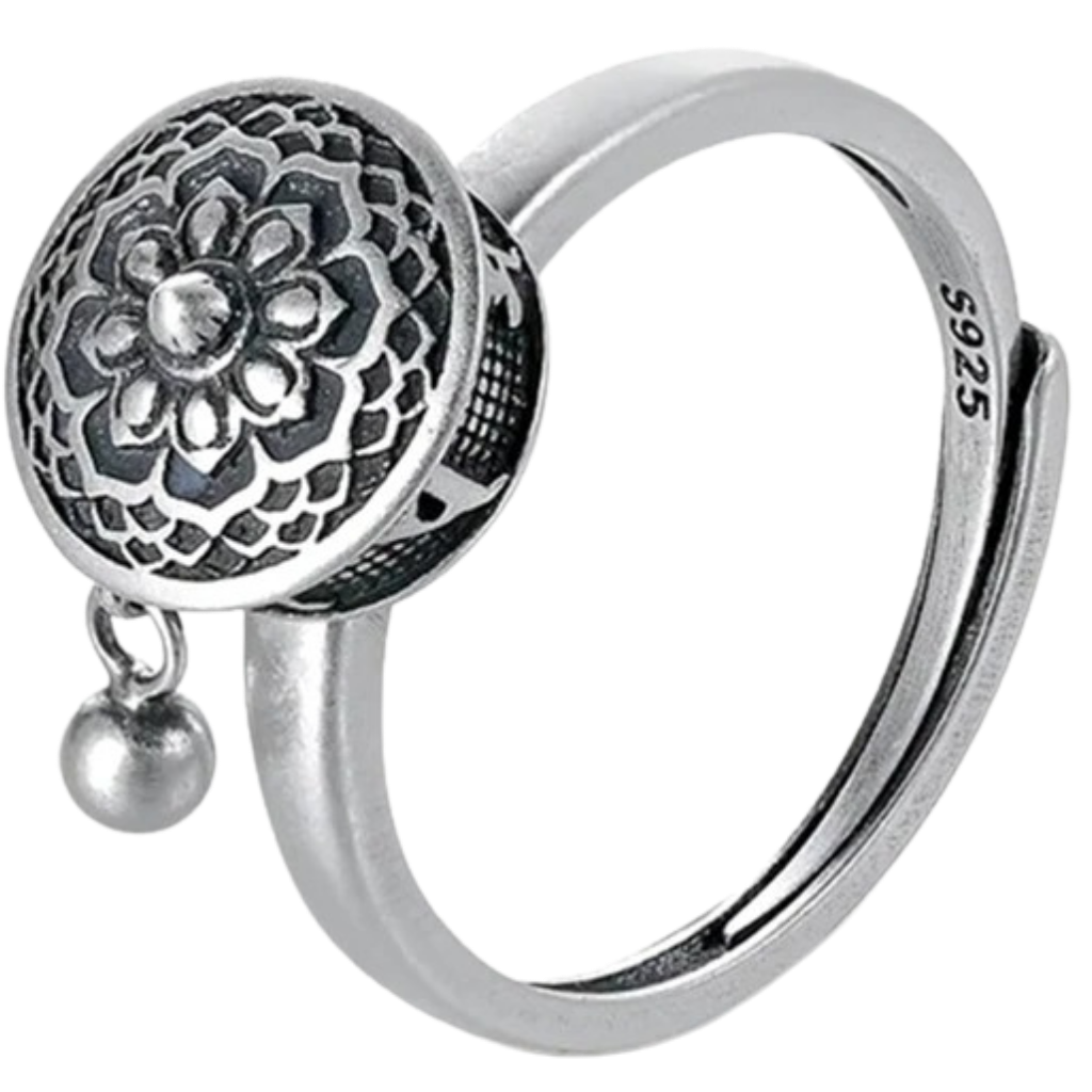Anello con mantra buddista che gira per donne - Ozerty