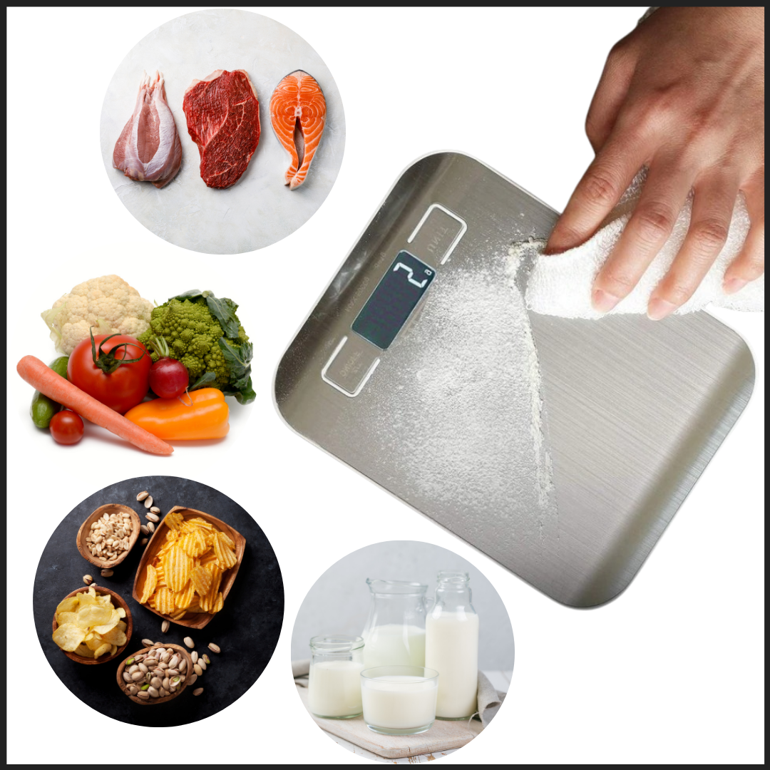 Bilancia da cucina digitale LCD in acciaio inox
