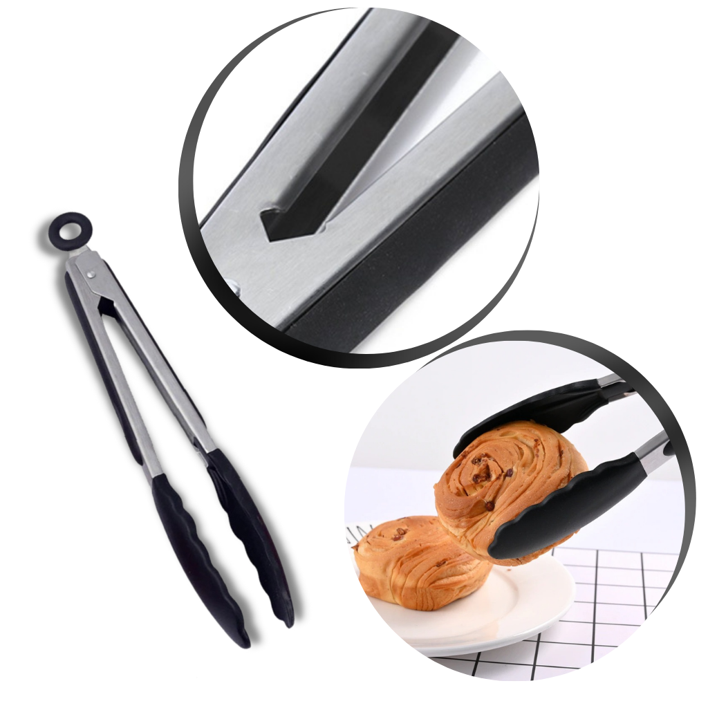 Pinza per barbecue con impugnatura in silicone - Ozerty