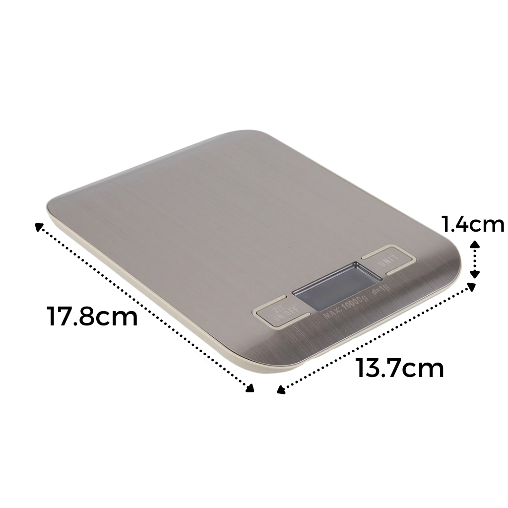 Bilancia da cucina digitale LCD in acciaio inox - Ozerty