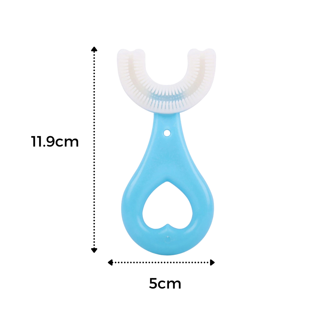 Spazzolino da denti a forma di U per bambini (confezione da 2) - Ozerty