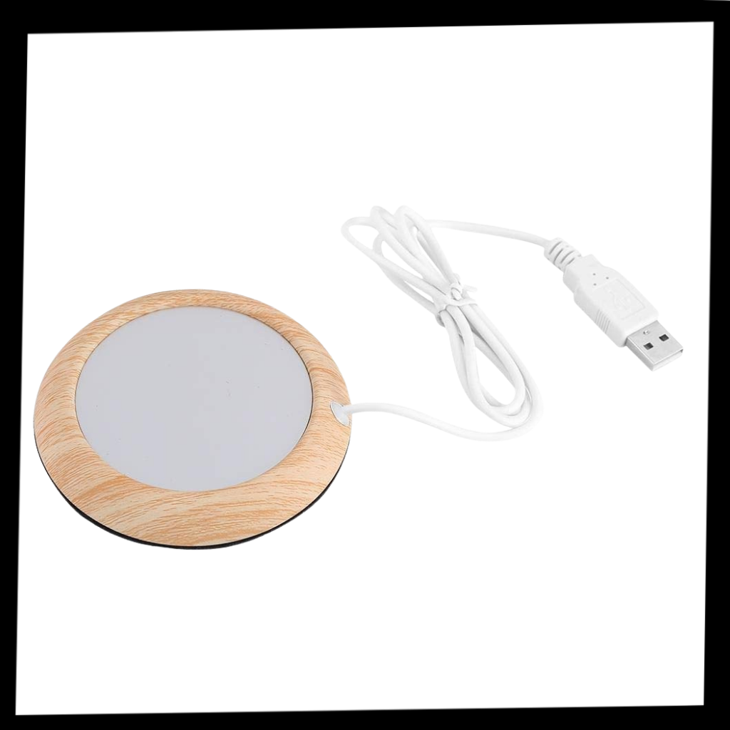 Scaldabicchieri elettrico USB in legno - Ozerty