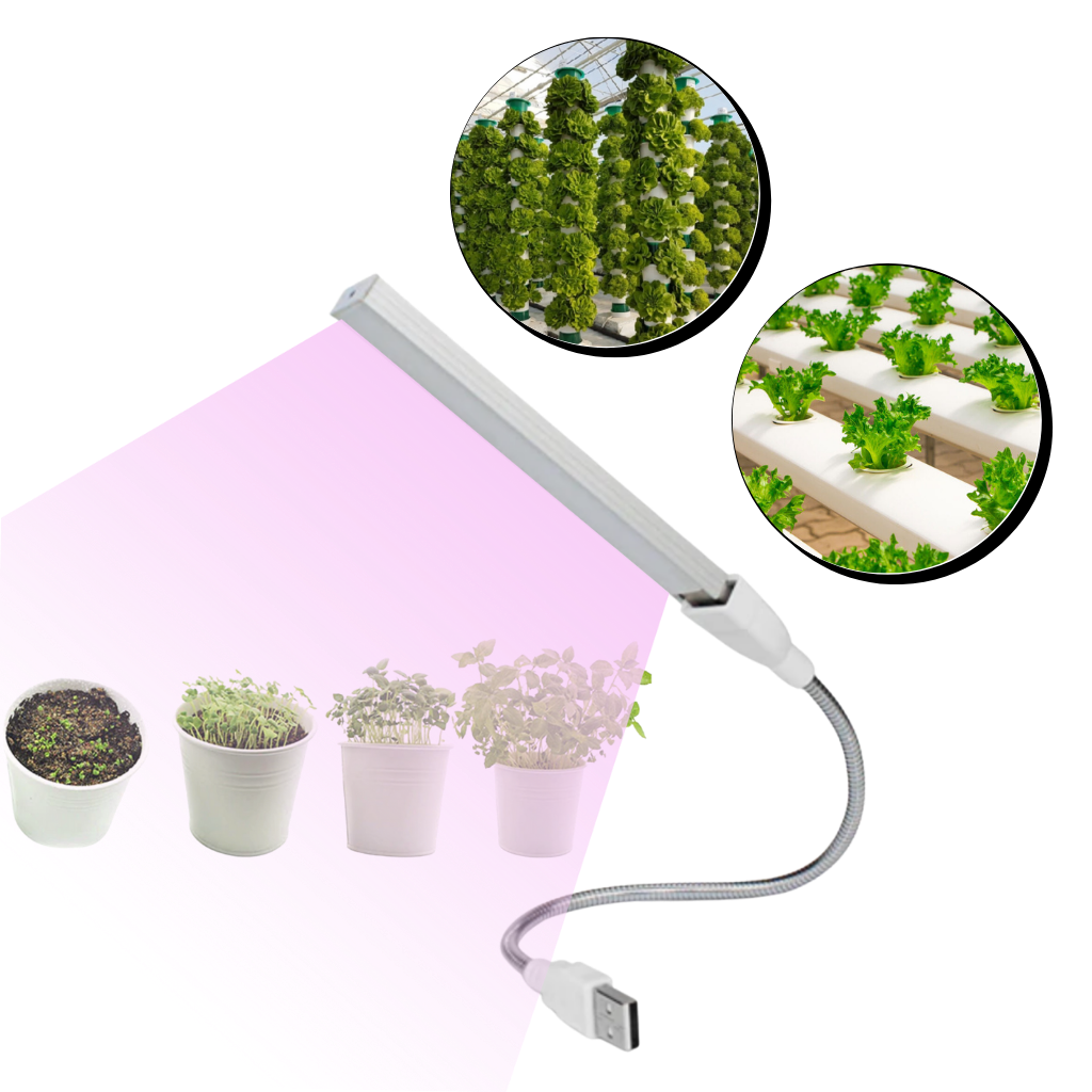 Luce di crescita per piante USB LED con palo flessibile - Ozerty