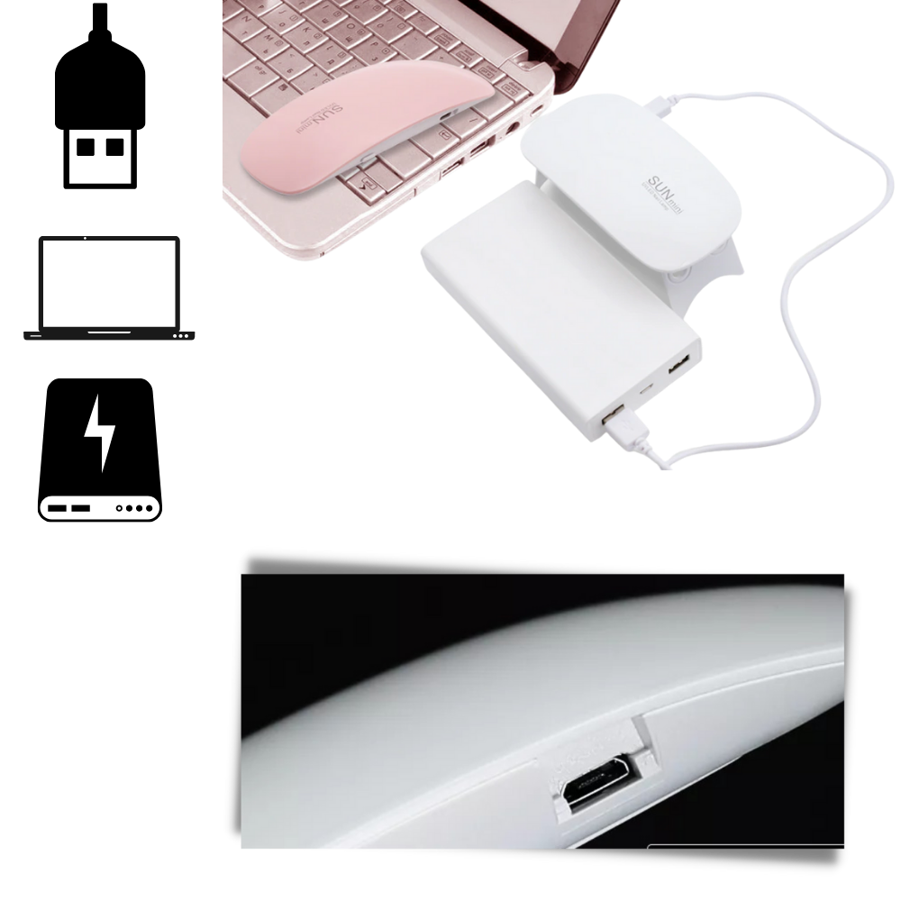 Lampada per asciugare lo smalto sulle unghie a luce UV LED - Ozerty