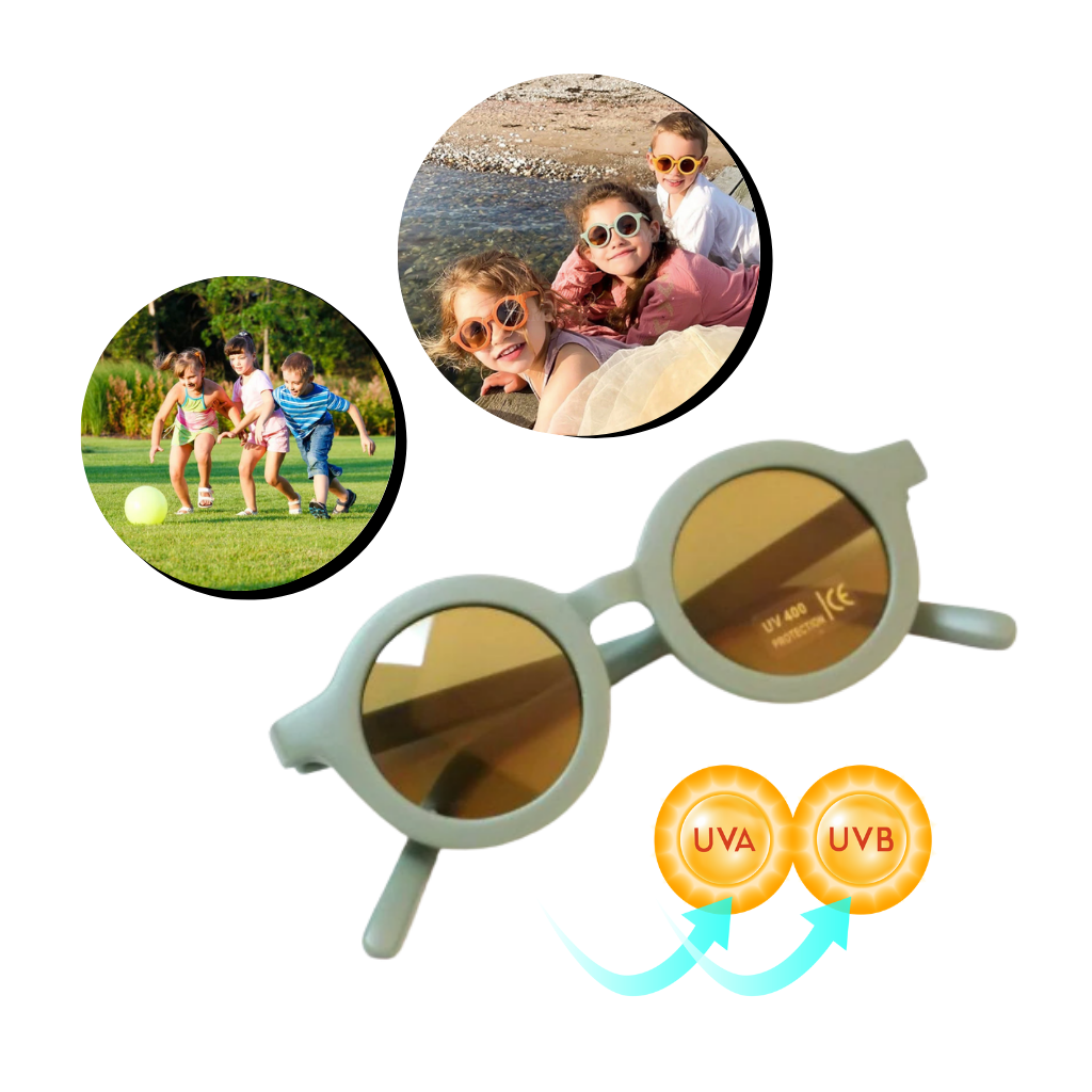 Occhiali da sole rotondi vintage per bambini da 1 a 5 anni - Ozerty