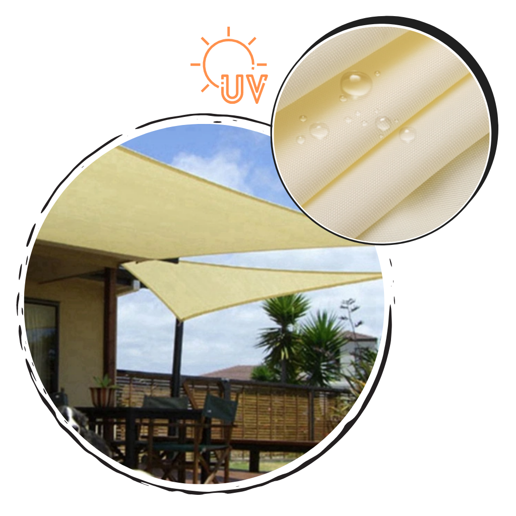 Vela parasole a triangolo resistente all'acqua
