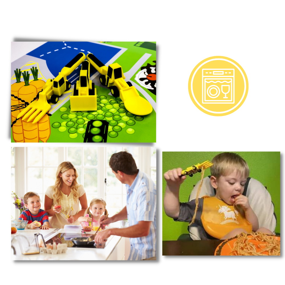 Set di piatti e utensili per un'alimentazione creativa e costruttiva - Ozerty